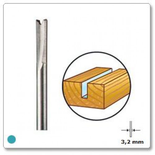 HSS frezavimo antgalis tiesus 3,2 mm Dremel (650)